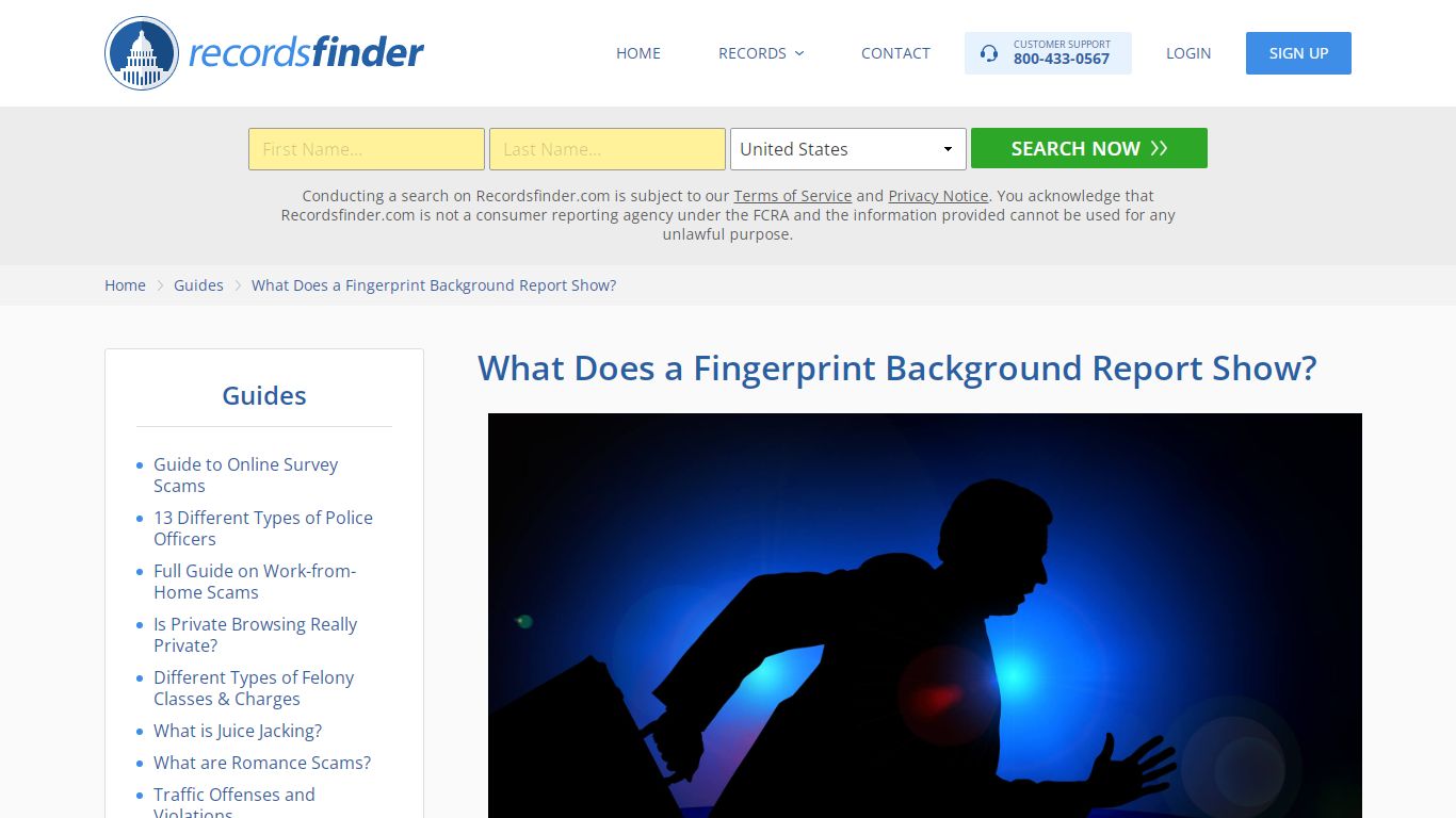 What Does a Fingerprint Background Report Show? - RecordsFinder